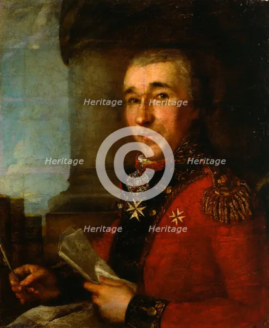 Portrait of General Count Alexey Arakcheyev, late 18th century. Artist: Russian Master