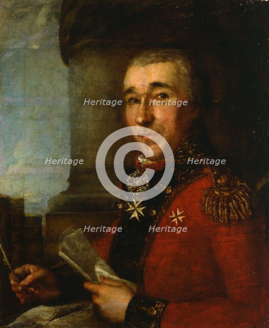 Portrait of General Count Alexey Arakcheyev, late 18th century. Artist: Russian Master