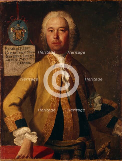 Portrait of General Count George Lesley (1720-1772), 1749. Artist: Grooth, Georg-Christoph (1716-1749)