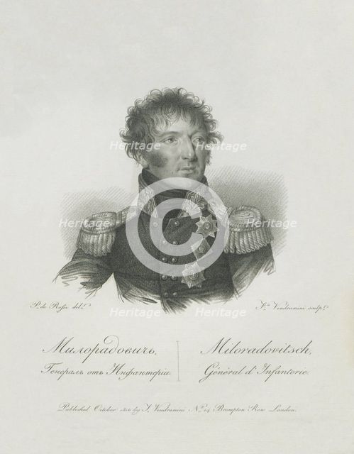 Portrait of General Count Mikhail Miloradovich (1771-1825), 1813.