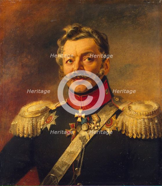 Portrait of General Count Peter Petrovich von der Pahlen (1777-1864), before 1825. Artist: Dawe, George (1781-1829)