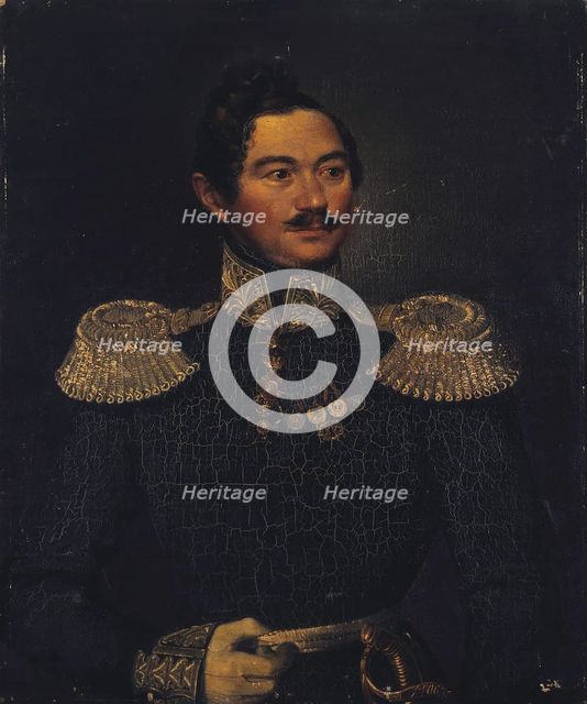 Portrait of general Ivan Alexeyevich Orlov (1795-1874), 1835. Artist: Orlov, Pimen Nikitich (1812-1863)