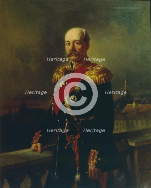 Portrait of General Konstantin Petrovich von Kaufman (1818-1882), 1866. Artist: Makovsky, Konstantin Yegorovich (1839-1915)