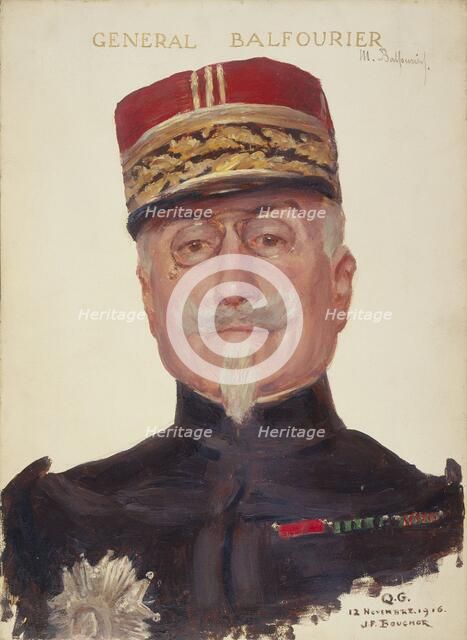 Portrait of General Maurice Balfourier (1852-1933), 12–11–1916. Creator: Joseph Felix Bouchor.