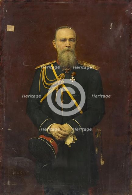 Portrait of General Mikhail Chertkov, 1889. Creator: Georges Becker.