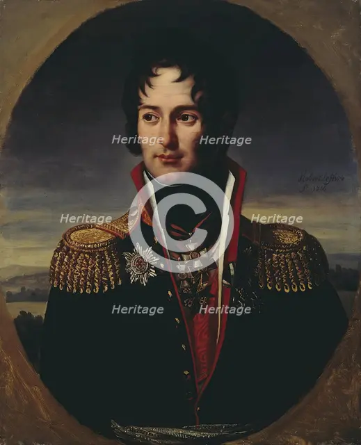 Portrait of General Piotr Chicherin, 1814. Creator: Robert Lefevre.