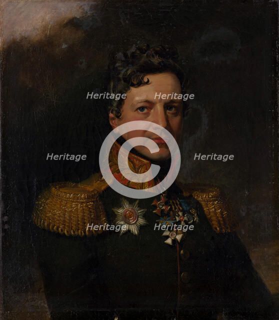 Portrait of General Pyotr Lvovich Davydov (1781-1842). Creator: Dawe, George (1781-1829).