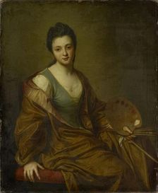 Portrait of Geneviève Blanchot as Allegory of Painting, 1704. Creator: Jean-Baptiste Santerre