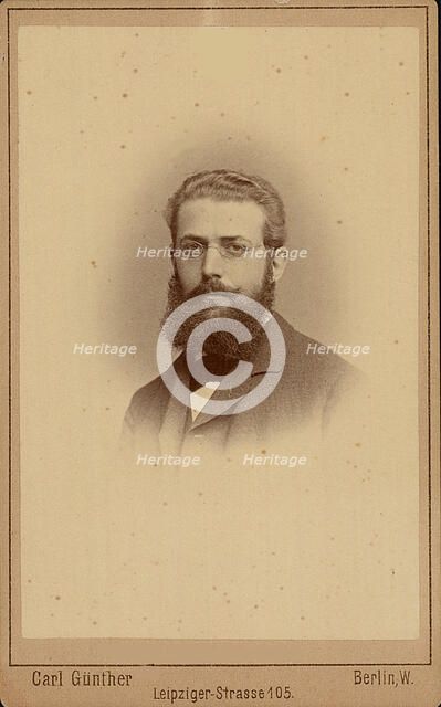 Portrait of Georg Ferdinand Frobenius (1849-1917). Creator: Photo studio Carl Günther, Berlin  .
