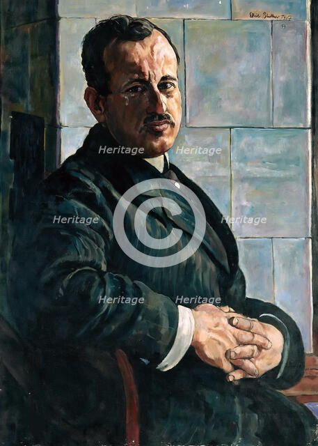 Portrait of Georg Hermann (1871-1943), 1917-1918. Creator: Büttner, Erich (1889-1936).