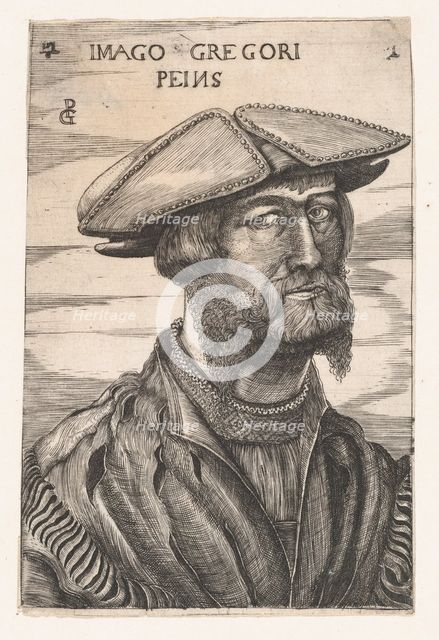 Portrait of Georg Pencz (Imago Gregori Peins). Creator: Unknown.