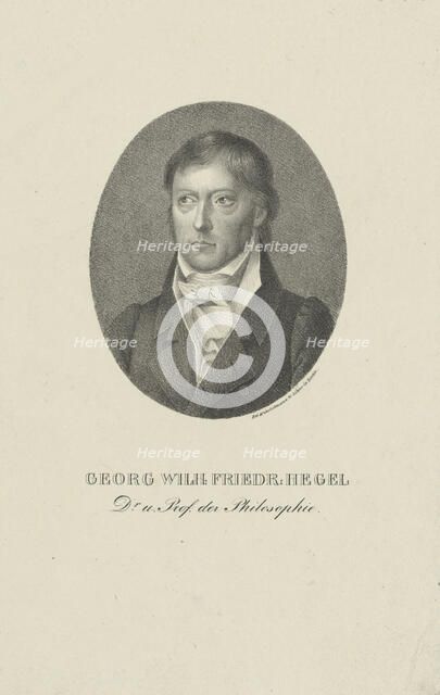 Portrait of Georg Wilhelm Friedrich Hegel (1770-1831). Creator: Anonymous.