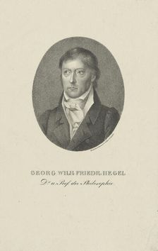 Portrait of Georg Wilhelm Friedrich Hegel (1770-1831). Creator: Anonymous