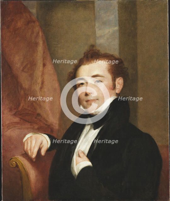 Portrait of George Brown, father of the painter John Lewis-Brown, 1825. Creator: Stuart, Gilbert (1755-1828).