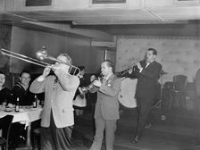 Portrait of George Brunis and Tony Parenti, Jimmy Ryan's (Club), New York, N.Y., ca. Aug. 1946. Creator: William Paul Gottlieb