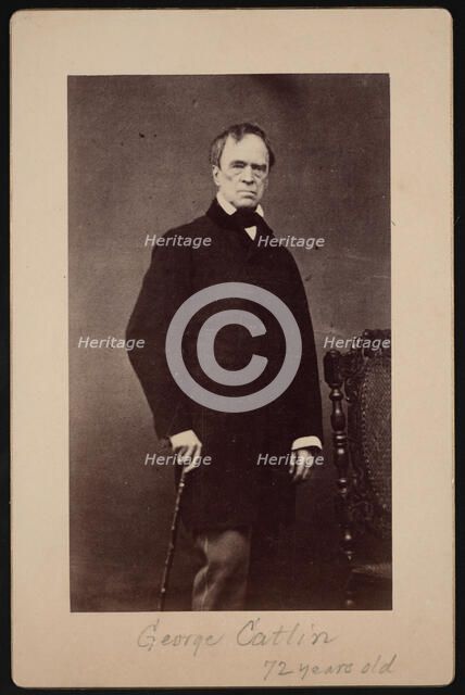 Portrait of George Catlin (1796-1872), Circa 1867. Creator: Bernheim.