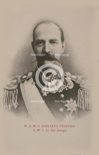 Portrait of George I (1845-1913), King of the Hellenes, c. 1900. Creator: Anonymous.