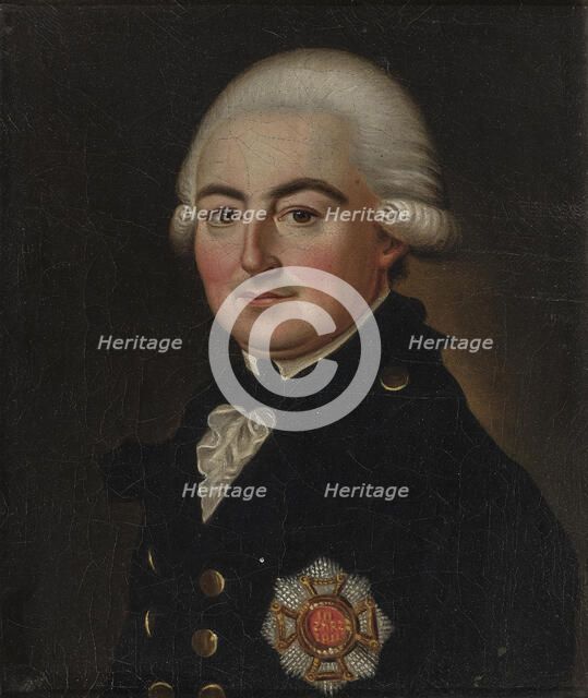 Portrait of George I, Prince of Waldeck and Pyrmont (1747-1813), 1824. Creator: Maul, Friedrich Wilhelm (1780-1852).
