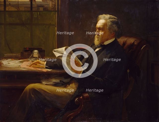 Portrait of George Jacob Holyoake (1817-1906). Creator: William Holyoake.