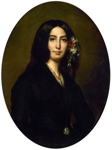 Portrait of George Sand, 1837-1839. Creator: Charpentier, Auguste (1815-1880)
