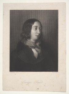 Portrait of George Sand, 1837. Creator: Luigi Calamatta