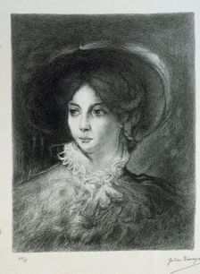 Portrait of George Sand. Creator: Tinayre, Julien (1859-1923)