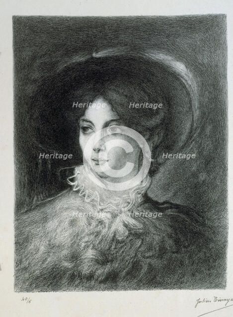 Portrait of George Sand. Creator: Tinayre, Julien (1859-1923).