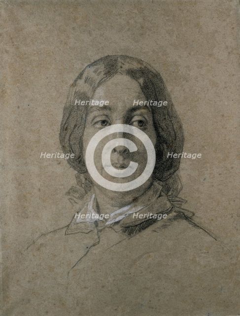 Portrait of George Sand. Creator: Couture, Thomas (1815-1879).