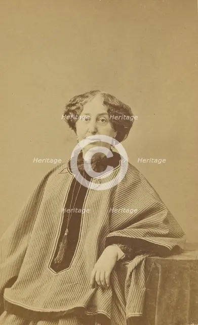 Portrait of George Sand, about 1864. Creator: Nadar.
