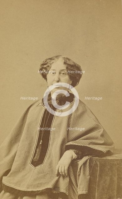 Portrait of George Sand, about 1864. Creator: Nadar.