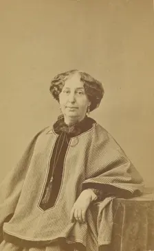 Portrait of George Sand, about 1864. Creator: Nadar