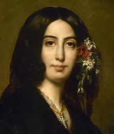 Portrait of George Sand, c. 1837. Creator: Charpentier, Auguste (1815-1880)