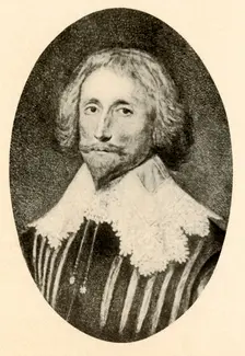 Portrait of George Sandys, with slashed doublet and Vandyke collar c1610-1630, (1937). Creator: Unknown