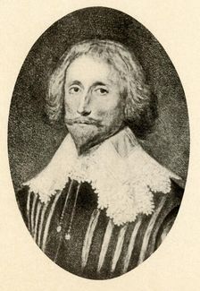 Portrait of George Sandys, with slashed doublet and Vandyke collar c1610-1630, (1937). Creator: Unknown