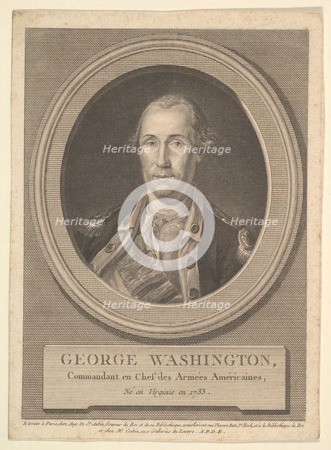 Portrait of George Washington, August 1836. Creator: Augustin de Saint-Aubin.