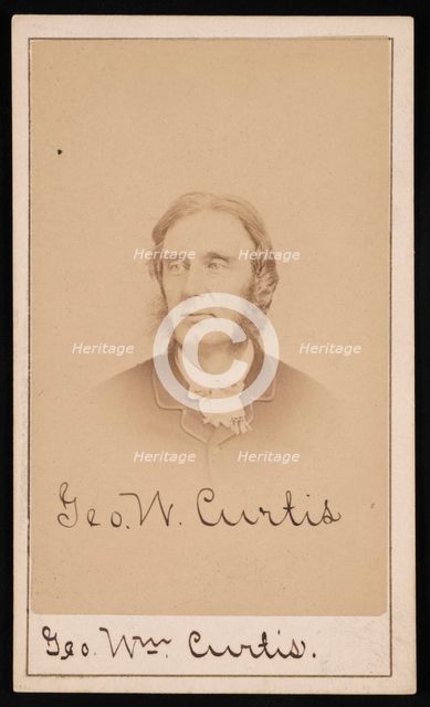 Portrait of George William Curtis (1824-1892), Circa 1870s. Creator: Purdy & Frear.