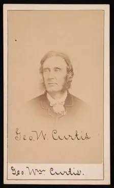 Portrait of George William Curtis (1824-1892), Circa 1870s. Creator: Purdy & Frear