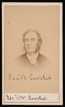 Portrait of George William Curtis (1824-1892), Circa 1870s. Creator: Purdy & Frear