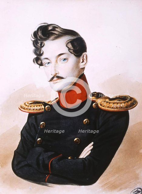 Portrait of Georges-Charles de Heeckeren d'Anthès (1812-1895), 1830s. Artist: Anonymous  