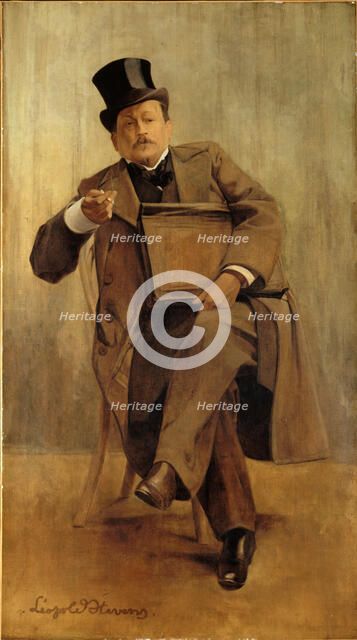 Portrait of Georges Courteline (1858-1929), writer, c1898. Creator: Léopold Stevens.