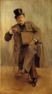 Portrait of Georges Courteline (1858-1929), writer, c1898. Creator: Léopold Stevens