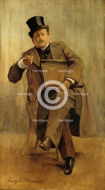 Portrait of Georges Courteline (1858-1929), c. 1898. Creator: Stevens, Léopold (1860-1935).