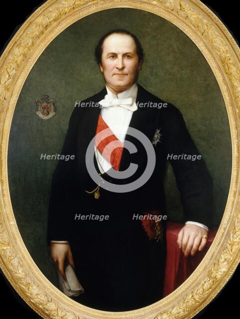 Portrait of Georges-Eugène Baron Haussmann (1809-1891), ca 1860. Creator: Lehmann, Henri (1814-1882).