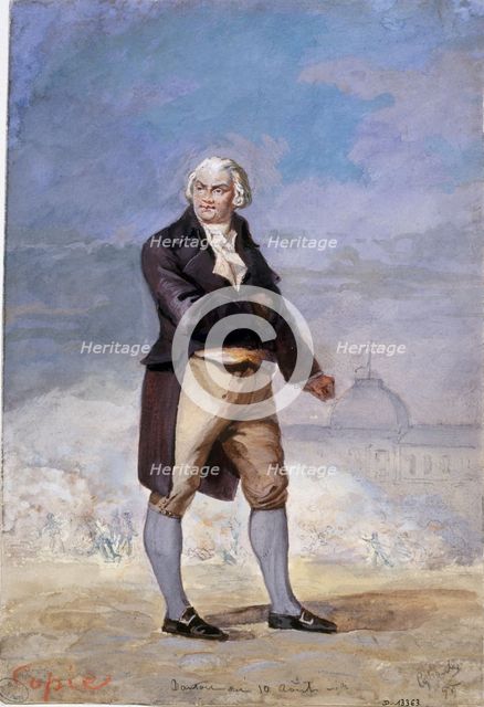 Portrait of Georges Jacques Danton (1759-1794), 1879. Creator: Cyboule, Armand (active 1879).