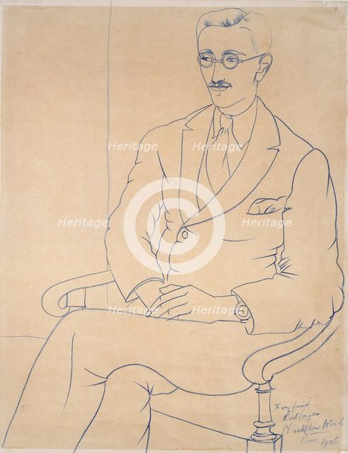 Portrait of Gerald Reitlinger, 1926. Artist: Christopher Wood.