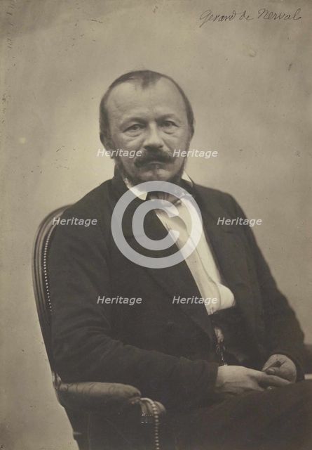 Portrait of Gérard de Nerval (1808-1855), 1854. Creator: Tournachon, Adrien (1825-1903).