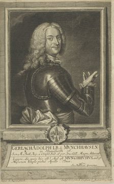 Portrait of Gerlach Adolph von Münchhausen (1688-1770) , 1738. Creator: Fritzsch, Christian Friedrich (ca. 1719-before 1774)