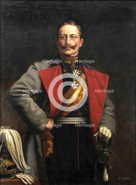 Portrait of German Emperor Wilhelm II (1859-1941), King of Prussia, 1900s-1910s.