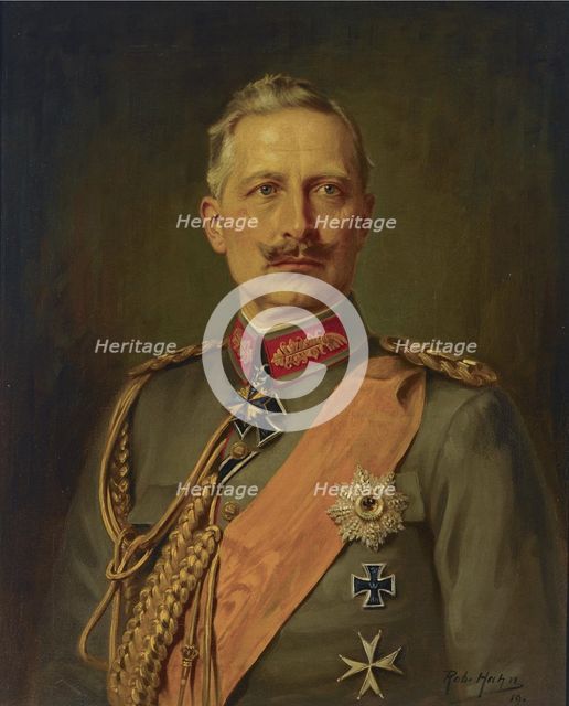 Portrait of German Emperor Wilhelm II (1859-1941), King of Prussia, 1911. Artist: Hahn, Robert (1883-1940)