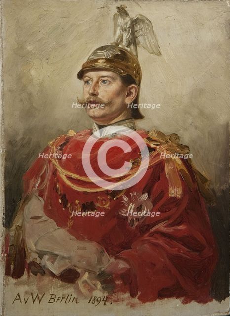 Portrait of German Emperor Wilhelm II (1859-1941), King of Prussia.